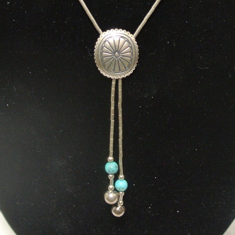 Vintage (60's-80's) Navajo Scott Dave Liquid Silver Necklace